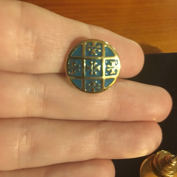 Vintage Turquoise&Gold Tory Burch Earrings - Picture 3 of 3